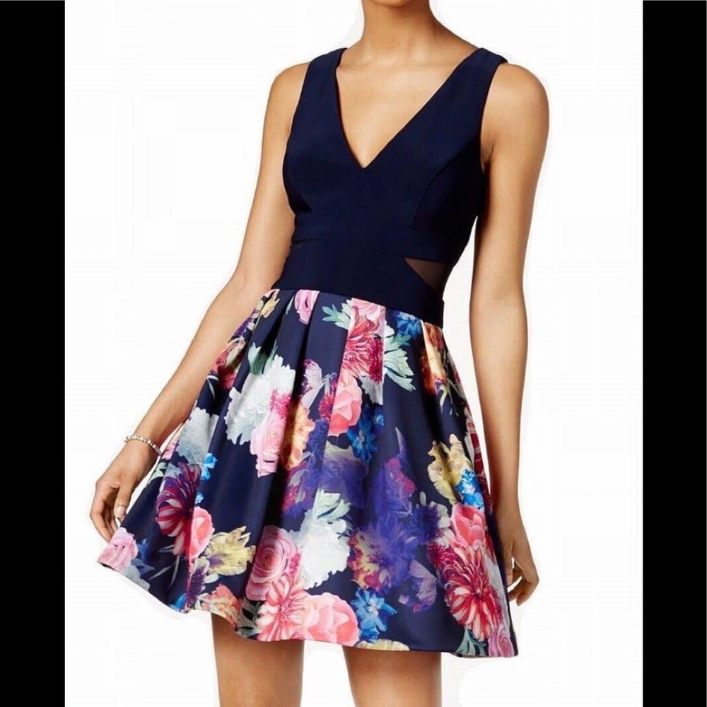 New with tags!! Illusion Fit&Flare Dress